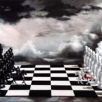 The chessboard and the game of chess. The players are equivalent to the Demiurge